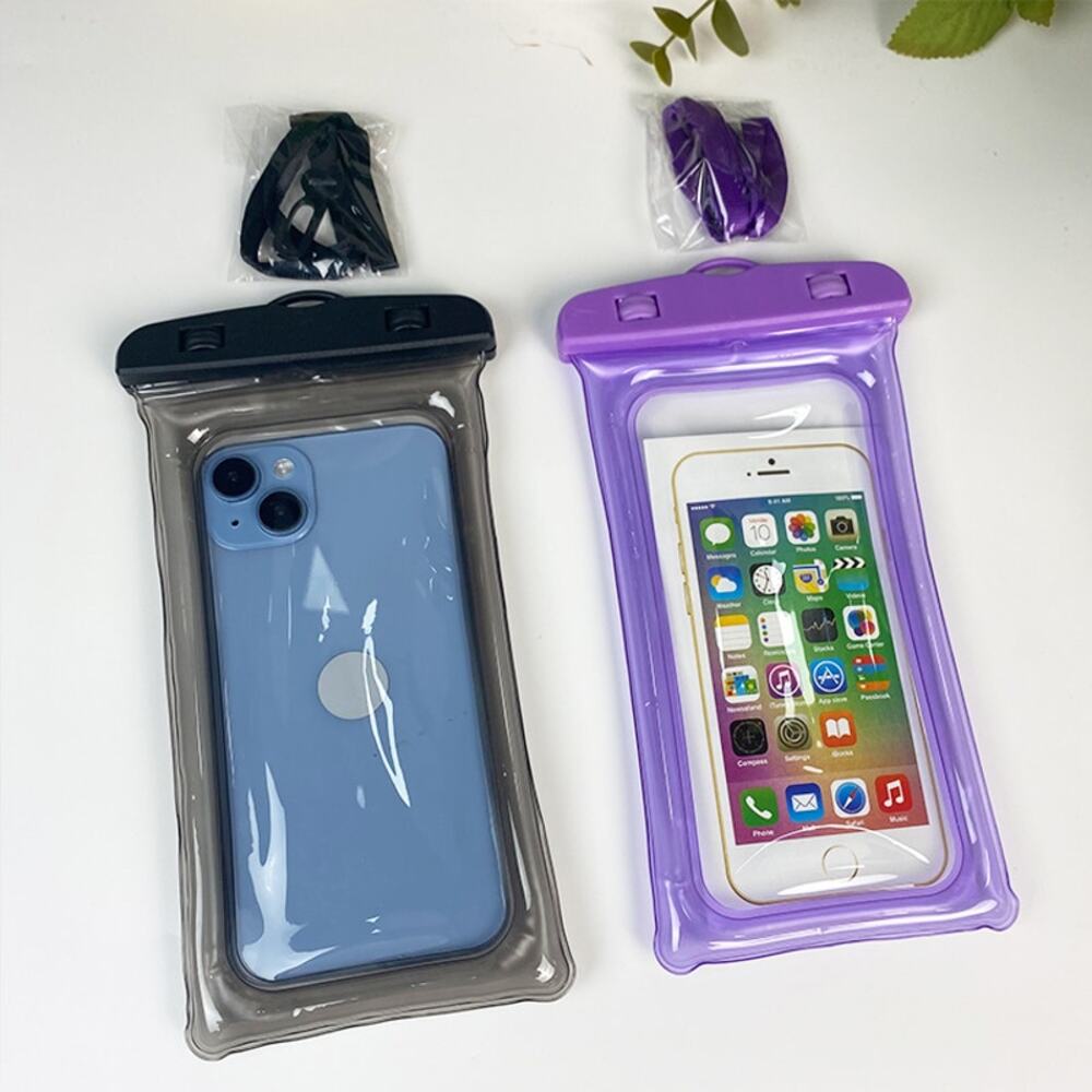 Mobile Phone Dry Bag Pouch Transparent Floating Waterproof Touch Screen ~ 2 Pack